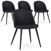Cotecosy - Lot de 4 chaises Maury Simili p.u. Noir - Noir