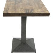 Dazhom - Table carrée à un pied 1 set 60×60×75cm style européen