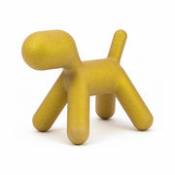 Décoration Puppy Small / L 42 cm - Pailleté : édition limitée Noël 2021 - Magis jaune en plastique