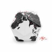 Globe terrestre Here by countries Medium / Ø 30 cm - Papier / à personnaliser : Inclus 50 épingles - Palomar blanc en papier