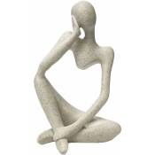 Grès résine penseur Style Sculpture abstraite Statue