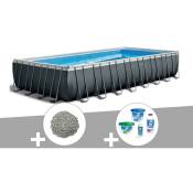 Intex - Kit piscine tubulaire Ultra xtr Frame rectangulaire 9,75 x 4,88 x 1,32 m + 20 kg de zéolite + Kit de traitement au chlore
