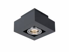 Italux casemiro - luminaire moderne en aluminium noir à 1 lumière, gu10