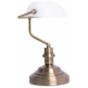 Lampe de banquier lampe de bureau laiton antique lampe de table interrupteur de bureau Globo 2492