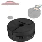 Le sac de poids pour base de parapluie d'un diamètre de 46 cm convient à la fixation de parapluies, parasols et tentes, noir(Sable non inclus)