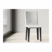 Les Tendances - Chaise moderne simili cuir blanc et