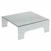 marque generique Table basse carrée 90x90cm en verre