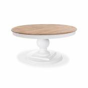 marque generique Table ronde extensible en bois massif