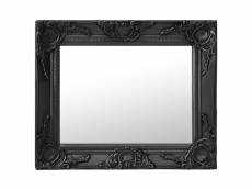 Miroir mural style baroque | miroir déco pour salle de bain salon chambre ou dressing 50x40 cm noir meuble pro frco97499