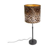 Parte - Lampe de table avec Abat-Jour - 1 lumière - ø 25 cm - Imprimé léopard - Classique/Antique - éclairage intérieur - Salon i Chambre i Cuisine i