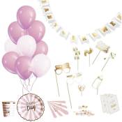 Party Time - Kit décoration pour baby shower 46 pièces