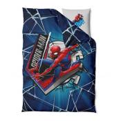 Parure de lit réversible Spider-Man 120x150 cm 100% Coton Marvel Avengers - Junior