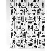 Rideau de douche design MILOS - 180 x 200 - Blanc