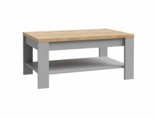Table basse l100 cm revêtement décor chêne gris