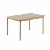 Table rectangulaire Linear WOOD / Bois - 140 x 85 cm - Muuto bois naturel en bois