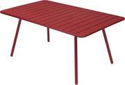 Table rectangulaire Luxembourg / 6 à 8 personnes - 165 x 100 cm - Fermob rouge en métal
