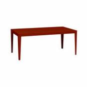 Table rectangulaire Zef OUTDOOR / 180 x 90 cm - Aluminium - Matière Grise rouge en métal