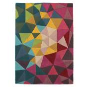 Tapis géométrique design en laine multicolore 160x230