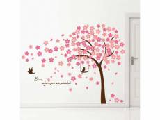 Walplus autocollant de décoration de maison fleur cerisier 320x180cm 425868