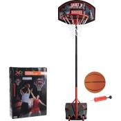 Xq Max - Panier de basket-ball Réglable de 1,38 m à 2,5 m - ø 45 cm - Noir/Orange - Métallique