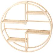 Amadeus - Etagère ronde en rotin et bambou 90 cm