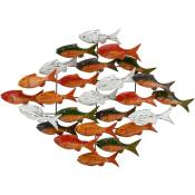 Aubry Gaspard - Banc de poissons en albasia - Multicolore