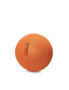 Balle d'assise gonflable 55cm enveloppe tissu mesh orange