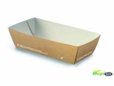Barquette à emporter en carton biodégradable - lot de 400 - sdg - - carton biodégradable