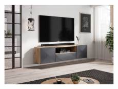 Bobochic meuble tv suspendu 167 cm alice gris foncé