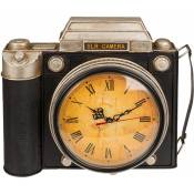Boîte à clefs appareil photo avec horloge noire Vintage