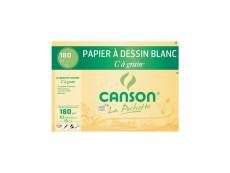 Canson pochette papier c a grain - 29,7 x 42 cm - 180 g - 10 feuilles - blanc CAN3148950271068