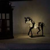Cheval Sculpture Cadeau pour Cavalier MéTal Cheval
