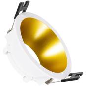 Collerette Downlight Conique Reflect pour Ampoule LED GU10 / GU5.3 Coupe Ø 75mm Doré