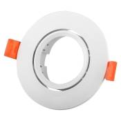Collerette ronde orientable à encastrer pour ampoule GU10/MR16 - - Blanc - Blanc