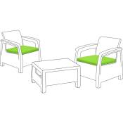 Coussins de siège d'extérieur pour meubles en rotin, 50x54x5 cm coussin de chaise résistant à l'eau pour meubles de patio, 2 coussins pour meubles de