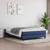 Design In - Sommier à ressorts de lit Résistant et confortable, Tapissier à lattes, Bleu 140x200 cm Tissu OIB6330E