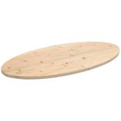 Dessus de table 90x45x2,5 cm bois de pin massif ovale