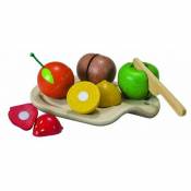 Dinette Assortiment de fruits à découper en bois - Multicolore - Plan Toys