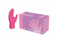 Gants - gants d'examination en nitrile - non poudrés - rose - rose - l 1682-01-04-00