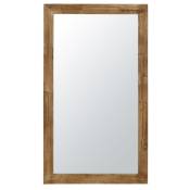 Grand miroir rectangulaire en bois de paulownia clair