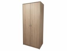 Harmony - armoire 2 portes - 2 étagères + tringle - 85x55x193 cm - meuble de rangement - sonoma