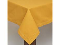 Homescapes nappe de table ronde en coton unie jaune moutarde - 178 cm KT1440D