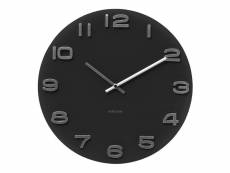 Horloge ronde vintage noir - karlsson