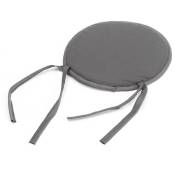 Kingso - Coussin de chaise circulaire rond doux de bistro coussin de siège de cuisine à manger housse amovible gris clair gris Hasaki