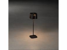 Konstsmide nice belle lampe de table effet extérieur usb 2700k, 3000k dimmable carré noir, ip54
