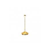Lampe de table led Pina Pro Black Gold Leaf Craquelè, rechargeable et dimmable