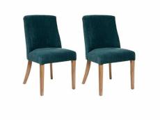 Lot de 2 chaises design "livia" 89cm bleu canard