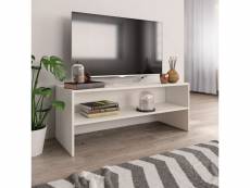 Meuble tv de qualité blanc 100 x 40 x 40 cm aggloméré