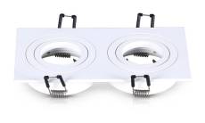 Miidex Lighting - Support de spot blanc mât 175 x 93mm - collerette déclipsable