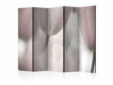 Paris prix - paravent 5 volets "tulips fine art black & white" 172x225cm
